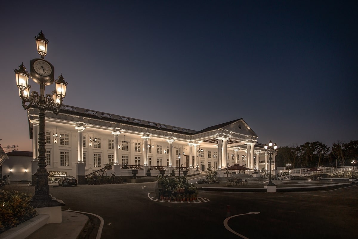 Kushiara International Convention Hall at night